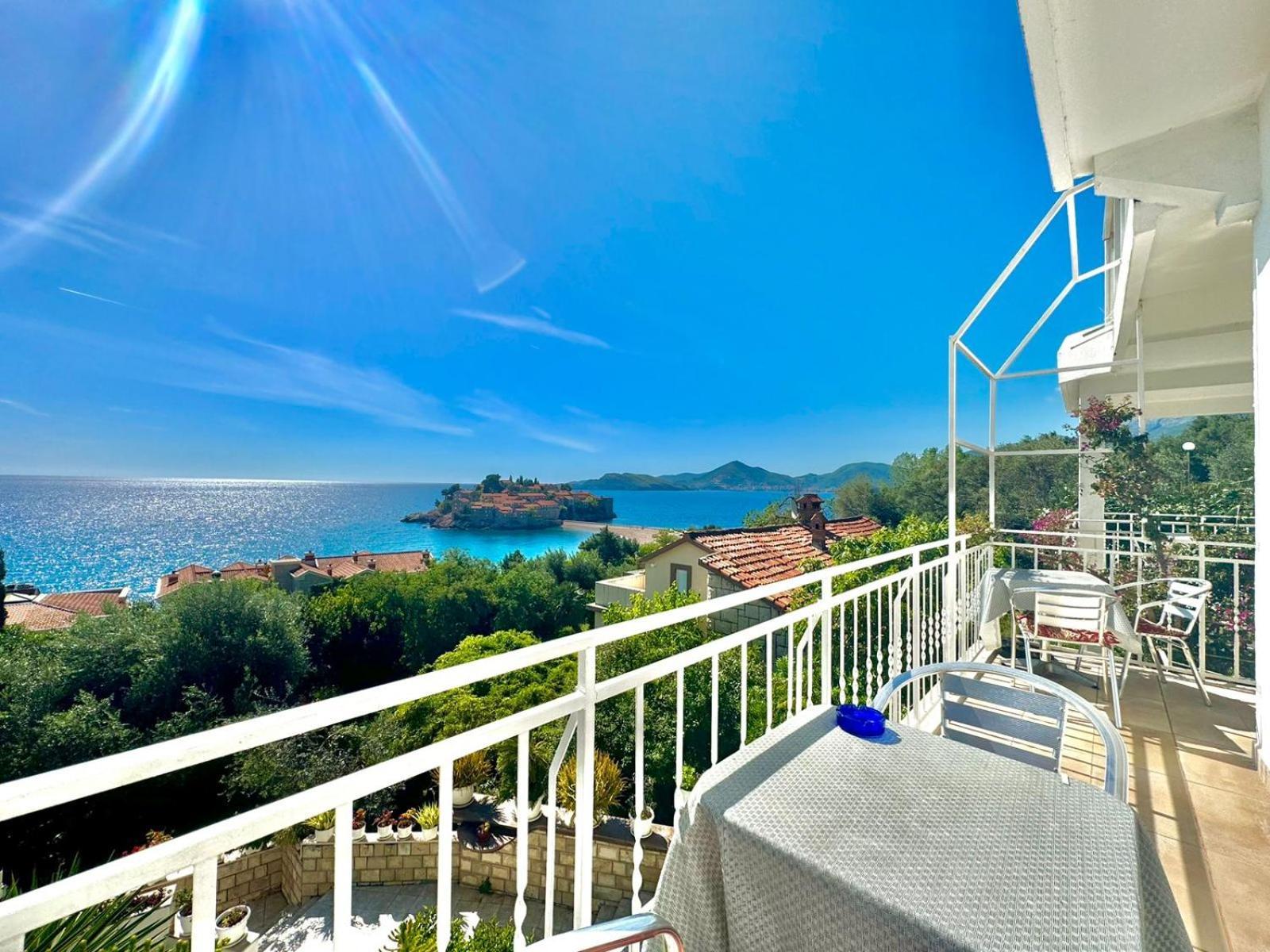 Sun Rose Apartments Sveti Stefan Kültér fotó